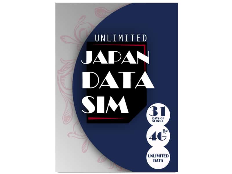 Prepaid SIM Card for Japan Unlimited Data 31 Days Was JPY ¥9000
