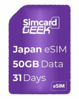 Japan eSIM | 50GB Data | 31 Days | JPY ¥4,900
